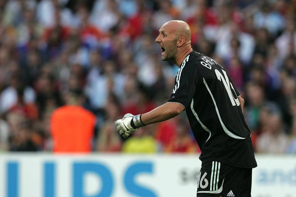 Former Manchester United goalkeeper Fabien Barthez announced his retirement from football on this day in 2006 (Cathal McNaughton/PA) (PA Archive)