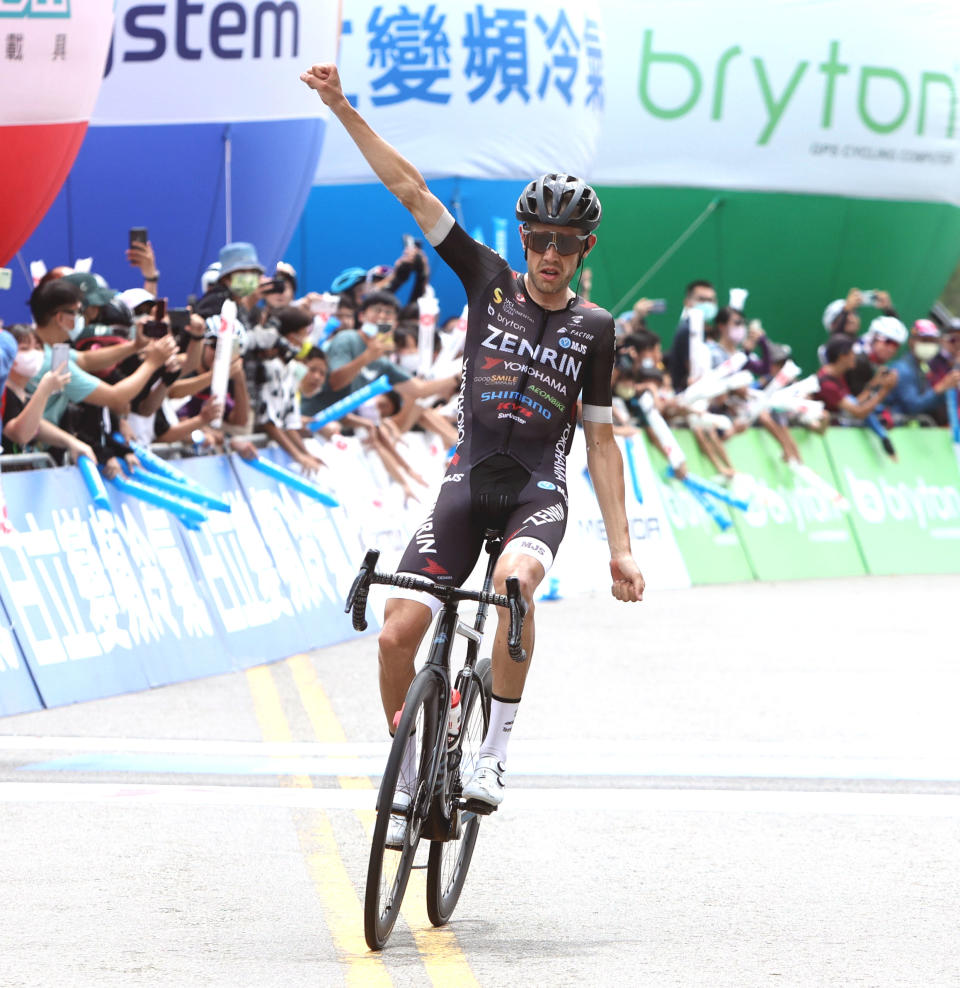 日本右京車隊班傑明石門水庫突圍，角板山單飛進站。Tour de Taiwan 國際自由車環台賽提供