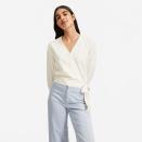 <p><strong>Everlane</strong></p><p>everlane.com</p><p><a href="https://go.redirectingat.com?id=74968X1596630&url=https%3A%2F%2Fwww.everlane.com%2Fproducts%2Fwomens-washable-silk-wrap-top-bone&sref=https%3A%2F%2Fwww.harpersbazaar.com%2Ffashion%2Ftrends%2Fg37038622%2Feverlane-summer-sale-best-items%2F" rel="nofollow noopener" target="_blank" data-ylk="slk:Shop Now;elm:context_link;itc:0;sec:content-canvas" class="link ">Shop Now</a></p><p><del><strong>$110</strong></del><strong> $55</strong></p><p>You’ll get weeks of work outfit mileage out of this washable silk blouse. Don’t forget the <a href="https://www.harpersbazaar.com/fashion/trends/g37000643/best-workbags-amazon/" rel="nofollow noopener" target="_blank" data-ylk="slk:new bag;elm:context_link;itc:0;sec:content-canvas" class="link ">new bag</a> to match.<br></p>