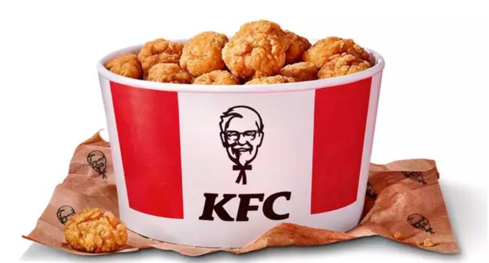 KFC 80-piece popcorn chicken bucket