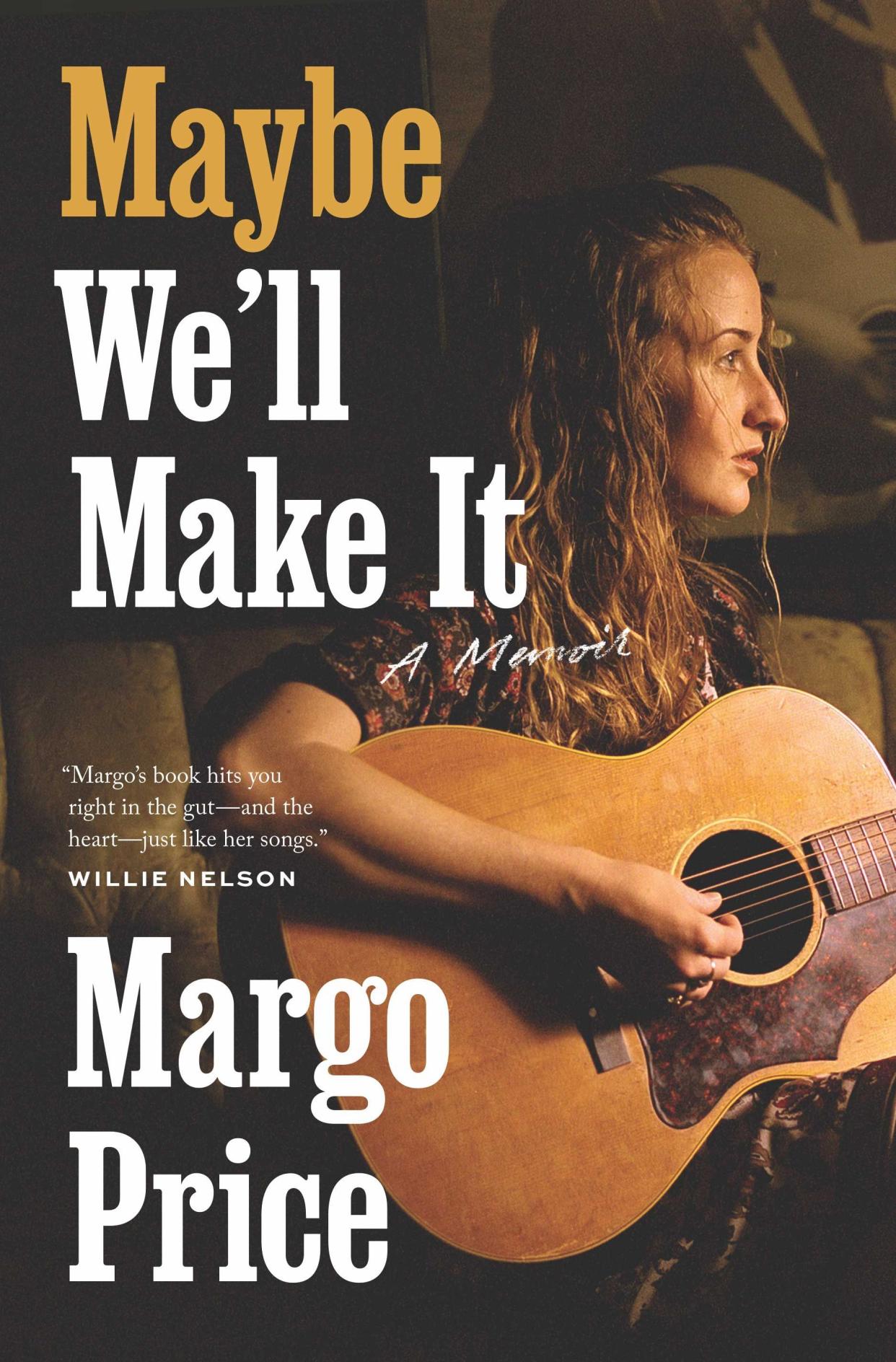 <p>Maybe We'll Make It: A Memoir</p><p>bookshop.org</p><p>$25.99</p><p><a href="https://go.redirectingat.com?id=74968X1596630&url=https%3A%2F%2Fbookshop.org%2Fp%2Fbooks%2Fmaybe-we-ll-make-it-a-memoir-margo-price%2F18255229&sref=https%3A%2F%2Fwww.elle.com%2Fculture%2Fmusic%2Fa42536666%2Fmargo-price-favorite-songs-interview-2023%2F" rel="nofollow noopener" target="_blank" data-ylk="slk:Shop Now;elm:context_link;itc:0;sec:content-canvas" class="link rapid-noclick-resp">Shop Now</a></p><span class="copyright">bookshop.org</span>
