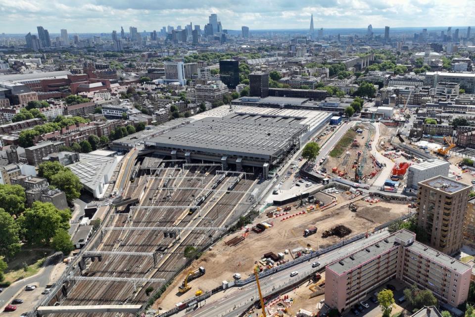 HS2 will continue to Euston station in central London as planned after fears it would stop miles short of there (PA)