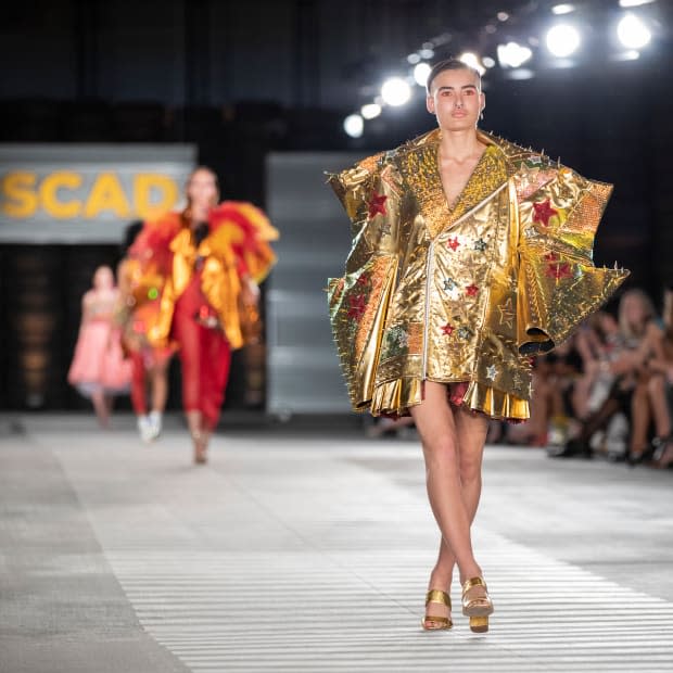 <p>Looks by Darren Apolonio from the 2019 SCAD Fashion show. Photo: Courtesy of SCAD</p>
