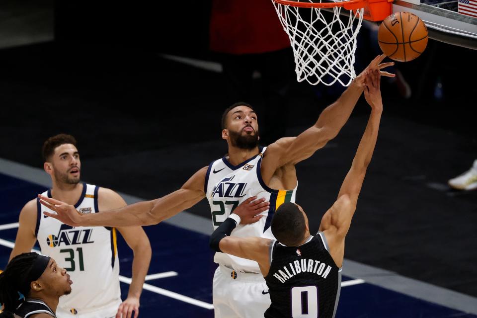 Rudy Gobert is the fourth player in NBA history to win Defensive Player of the Year three times.