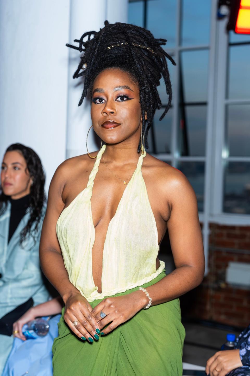 Tomi Adeyemi attends the Prabal Gurung fashion show during New York Fashion Week on February 9, 2024.