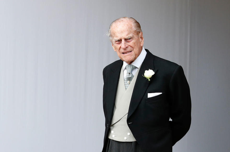 A closeup of Prince Philip