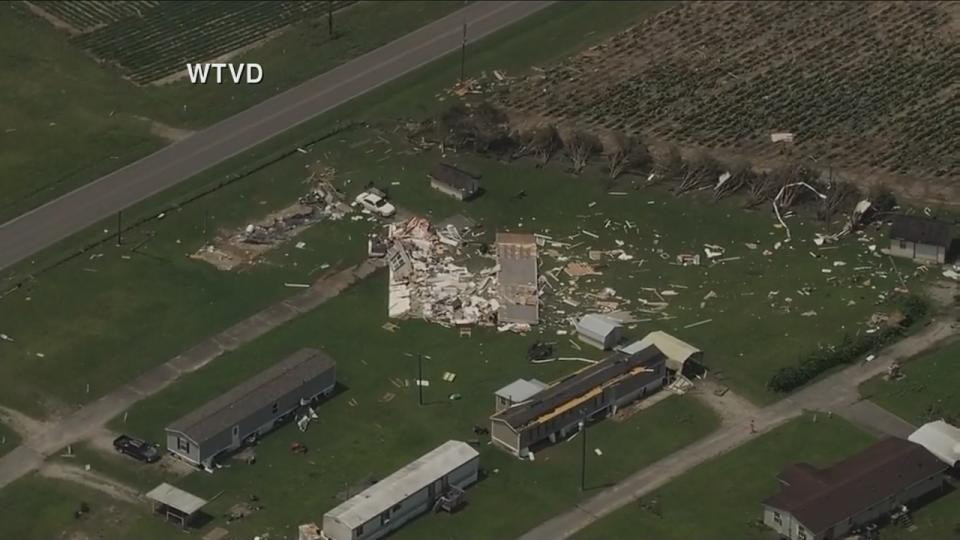 A tornado tore through part of North Carolina Wednesday afternoon, WTVD in Raleigh reports.