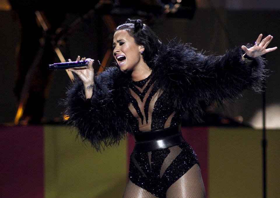 Singer Demi Lovato performs during the 2015 iHeartRadio Music Festival at the MGM Grand Garden Arena in Las Vegas, Nevada September 18, 2015. REUTERS/Steve Marcus