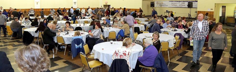 The annual Ellwood City Winter Wine and Brew Fest will take place on Jan. 27. Pictured is guests during the 2018 installment.