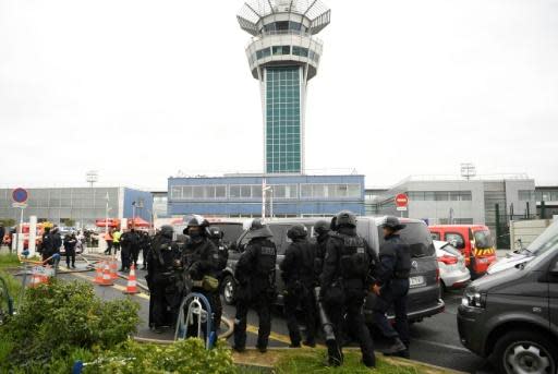 Man shot dead at Paris Orly airport after taking soldier's gun: official