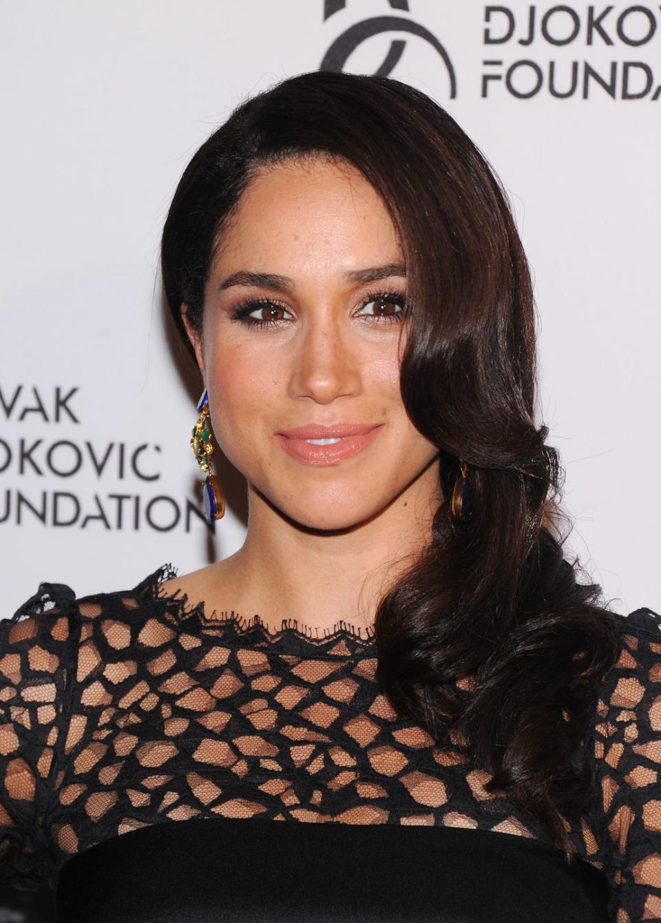 Meghan with a sleek side wave in 2013