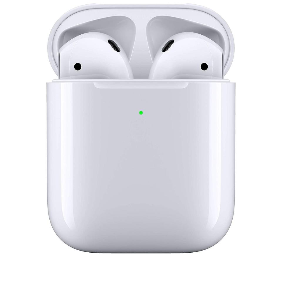 <p><strong>Apple</strong></p><p>amazon.com</p><p><strong>$149.98</strong></p><p><a href="https://www.amazon.com/dp/B07PYLT6DN?tag=syn-yahoo-20&ascsubtag=%5Bartid%7C10054.g.34313481%5Bsrc%7Cyahoo-us" rel="nofollow noopener" target="_blank" data-ylk="slk:Buy;elm:context_link;itc:0;sec:content-canvas" class="link ">Buy</a></p><p>If you're not yet an AirPod adherent, now's the time to commit.</p>