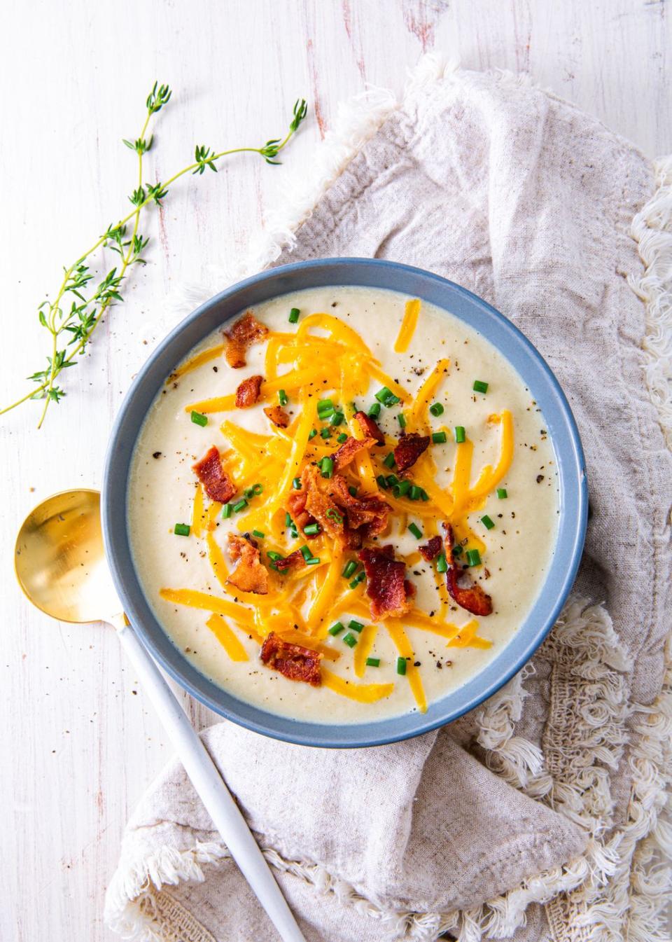 Loaded Cauliflower Soup