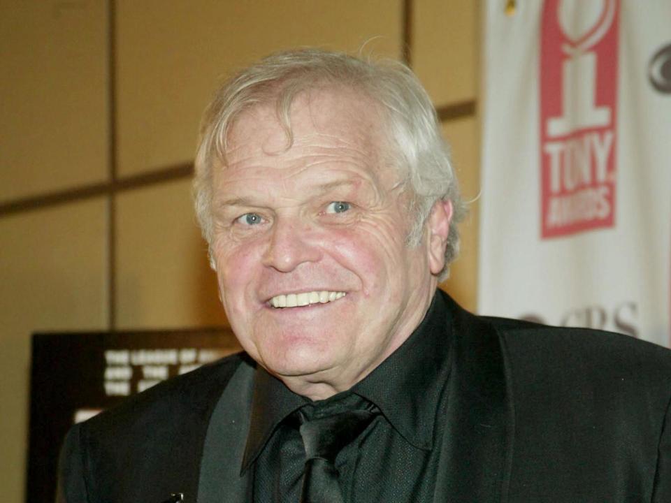 Brian Dennehy poses backstage after winning his second Tony Award, for 'Long Day's Journey Into Night' in 2003: Getty Images