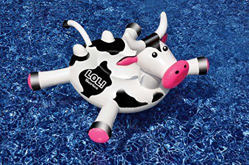 37) Swimline LOL Cow Inflatable Pool Float