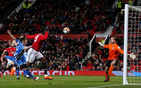 Lukaku was on target in Man Utd's win over Brighton - Credit: Reuters