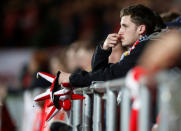 Soccer Football - Carabao Cup Semi Final Second Leg - Bristol City vs Manchester City - Ashton Gate Stadium, Bristol, Britain - January 23, 2018 Bristol City fan during the game Action Images via Reuters/Carl Recine