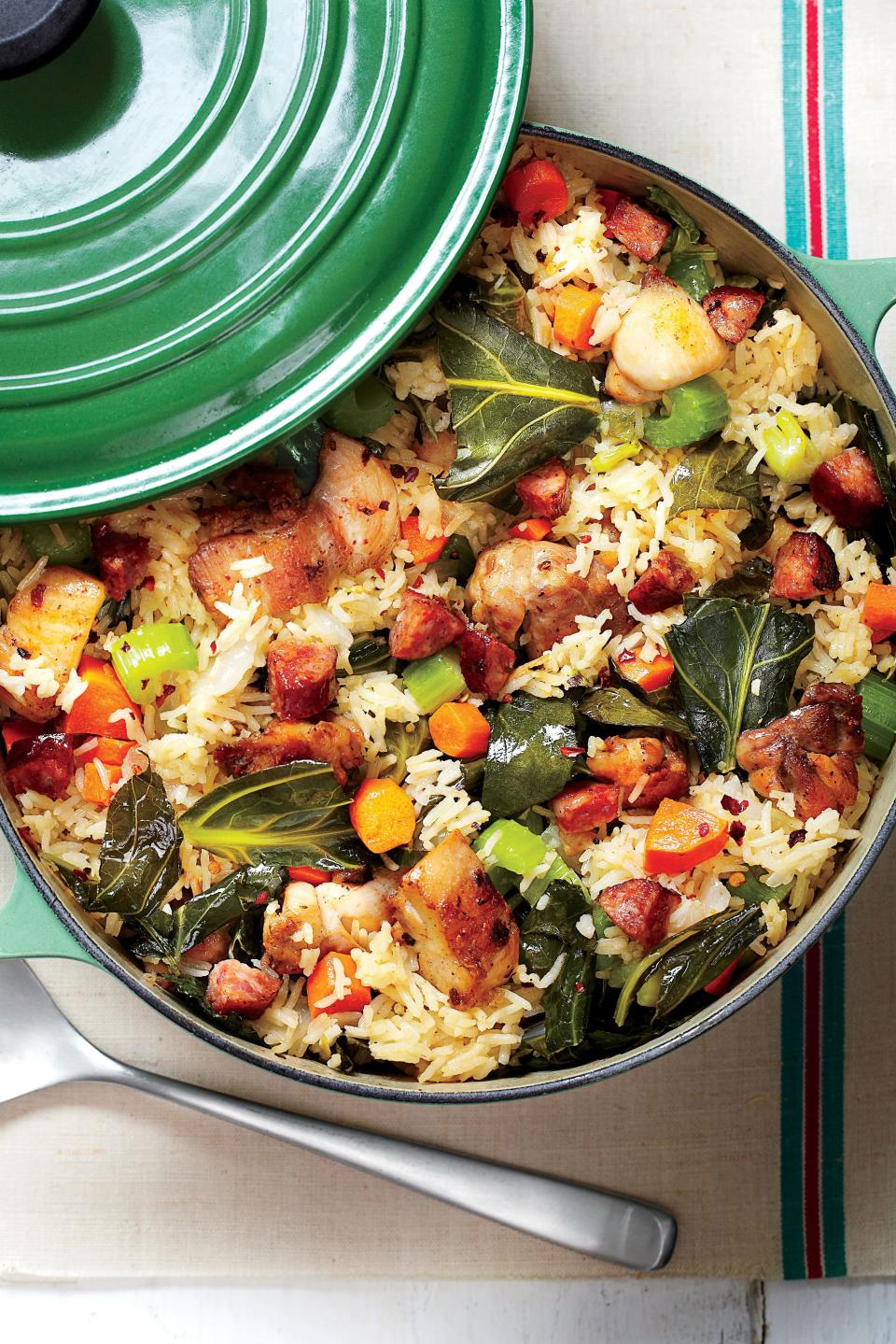 Chicken-and-Collards Pilau