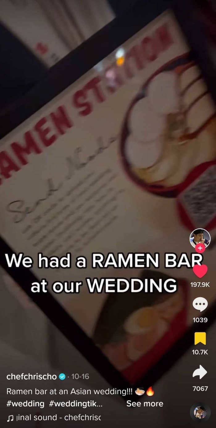 "We had a RAMEN BAR at our WEDDING"