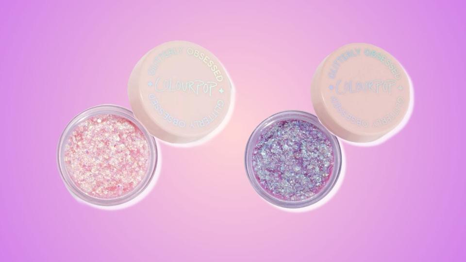 Add shimmer to your face and body with the Colourpop glitter gels.