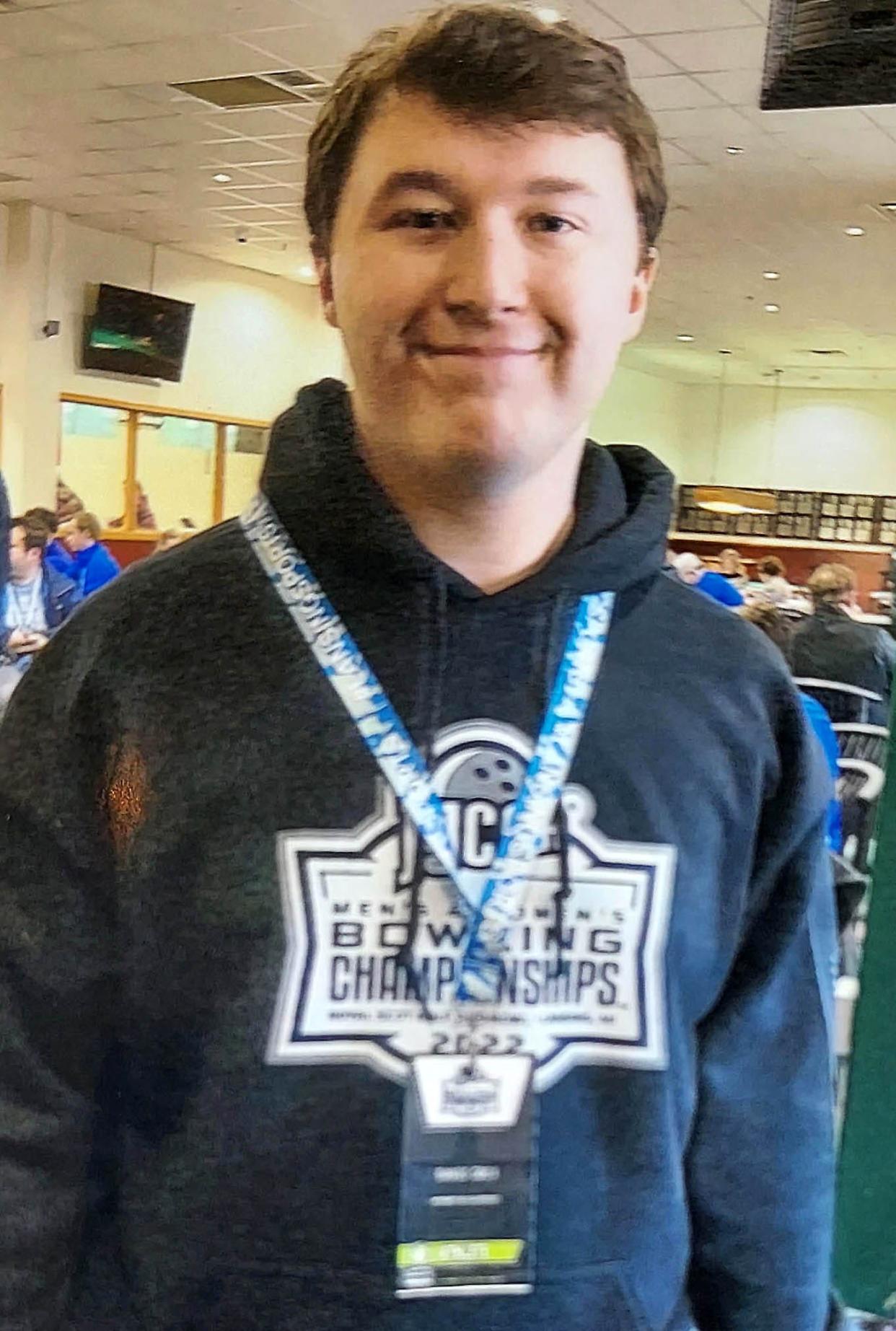 Herkimer College General David Cook placed 12th in the men's singles competition at the 2022 NJCAA bowling championship tournament at Royal Scot Golf and Bowling in Lansing, Michigan.