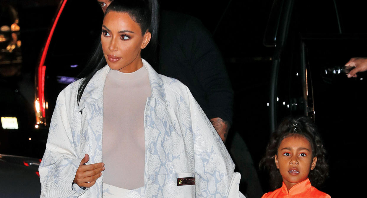 Kim Kardashian West and North West. Image via Splash News.