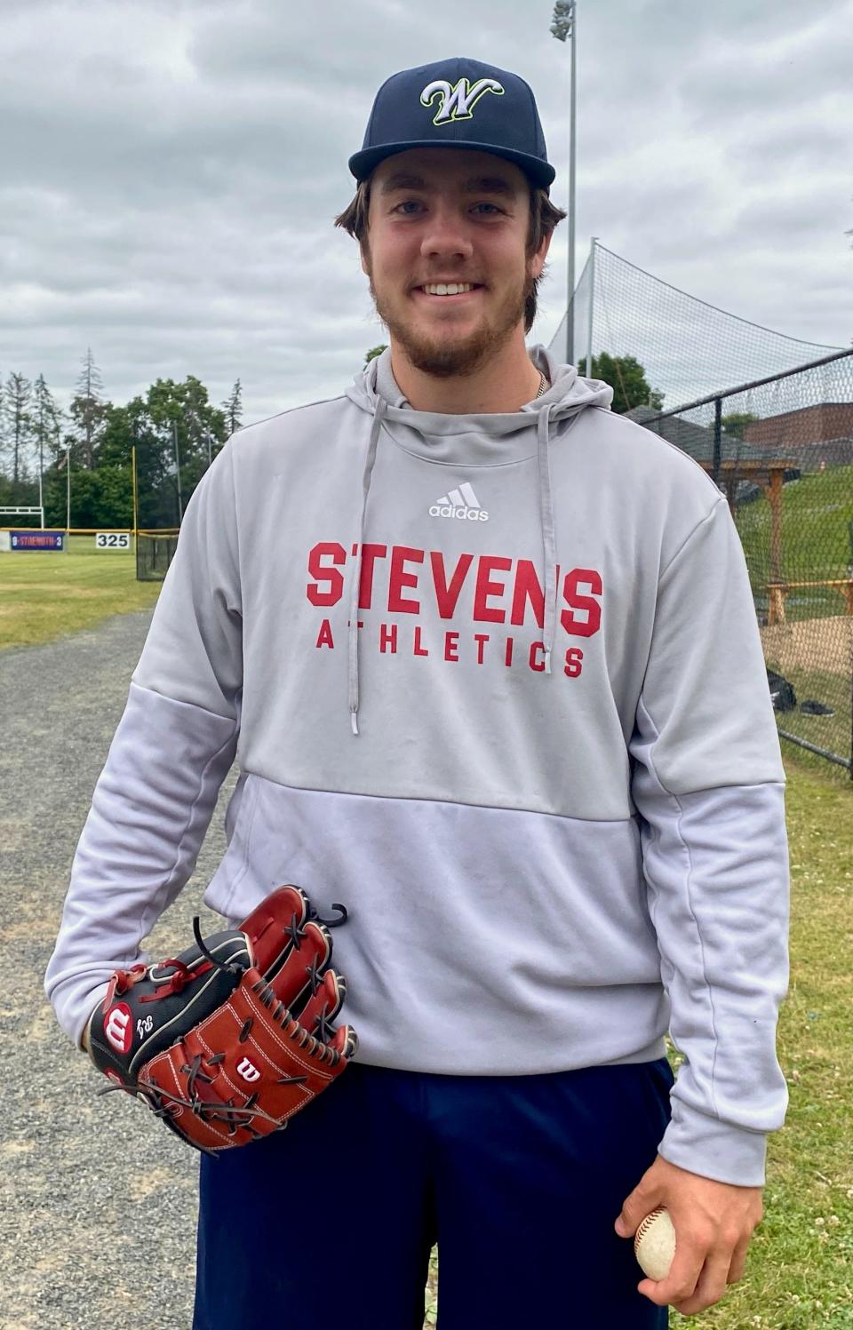 "I feel like I’m at the same level as everyone else now, and I’m competing and focused," says Worcester Bravehearts relief pitcher Axel Johnson.