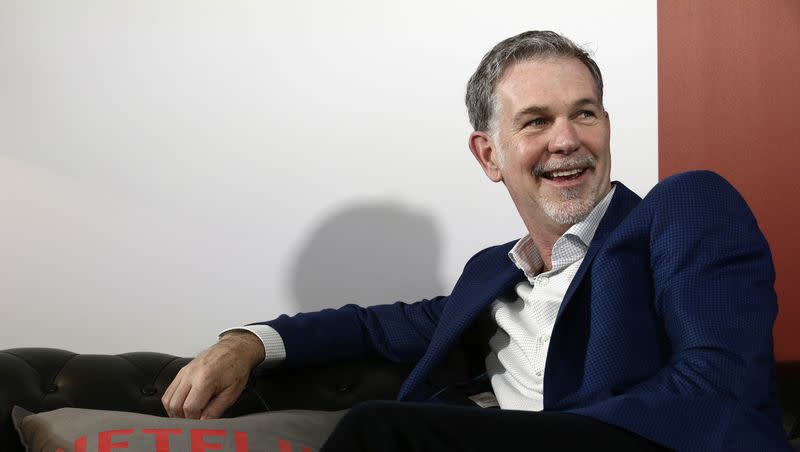 Netflix founder and CEO Reed Hastings smiles during an interview in Barcelona, Spain, on Feb. 28, 2017. Hastings is investing $100 million in Utah’s Powder Mountain ski resort.
