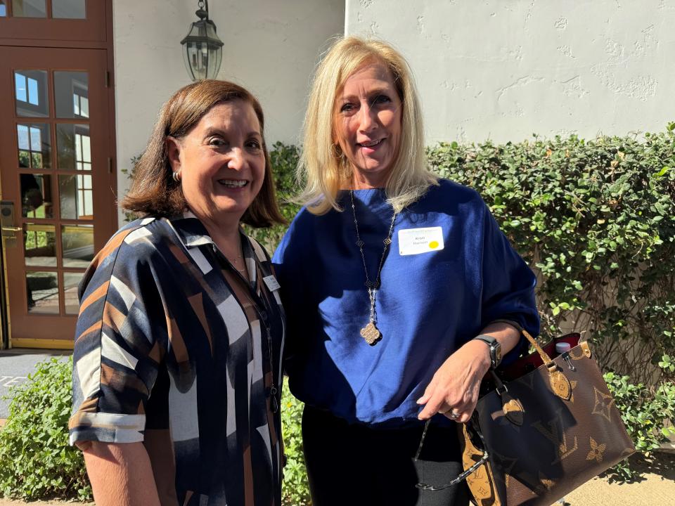 Nancy Levine and honoree Kristi Hanson pose at the Girlfriend Factor's “Blueprint for Success” GoGirl! Luncheon on Nov. 3, 2023.