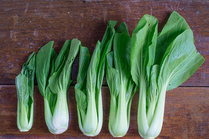 Leafy and crunchy 'siu bak choy' impart a lovely dose of green.