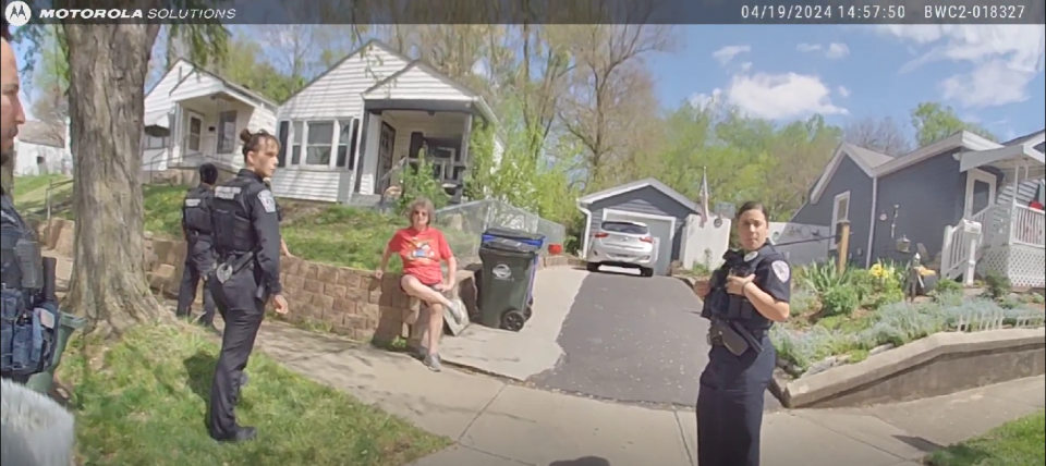 Body camera footage captures police at Ann Mayers' home in Hamilton.
