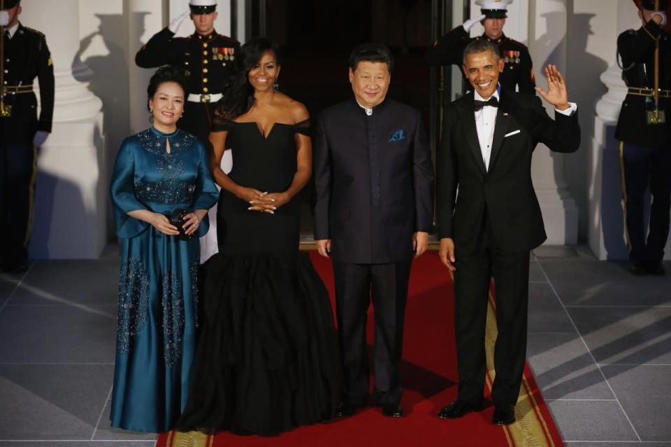 Michelle Obama in Vera Wang