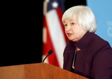 U.S. Federal Reserve Chair Janet Yellen speaks at The City Club of Cleveland in Cleveland, Ohio July 10, 2015. REUTERS/Aaron Josefczyk