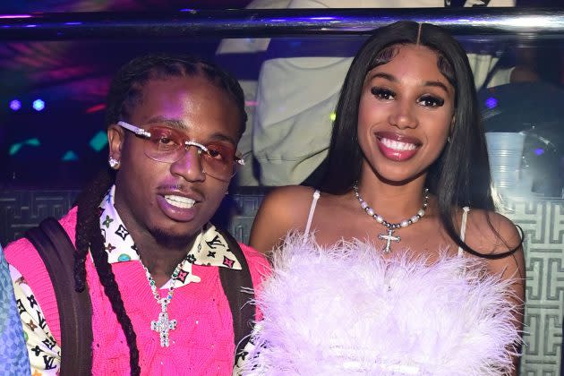 Jacquees And Deiondra Sanders Host Gender Reveal Party Filled With Family And Friends