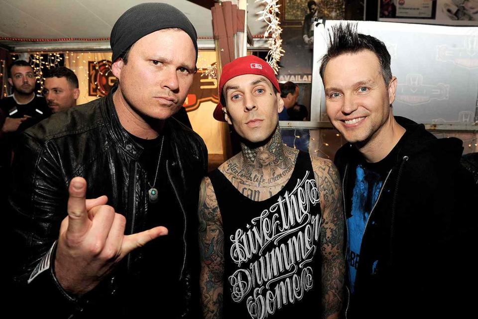 Kevin Winter/Getty Images Tom DeLonge, Travis Barker and Mark Hoppus