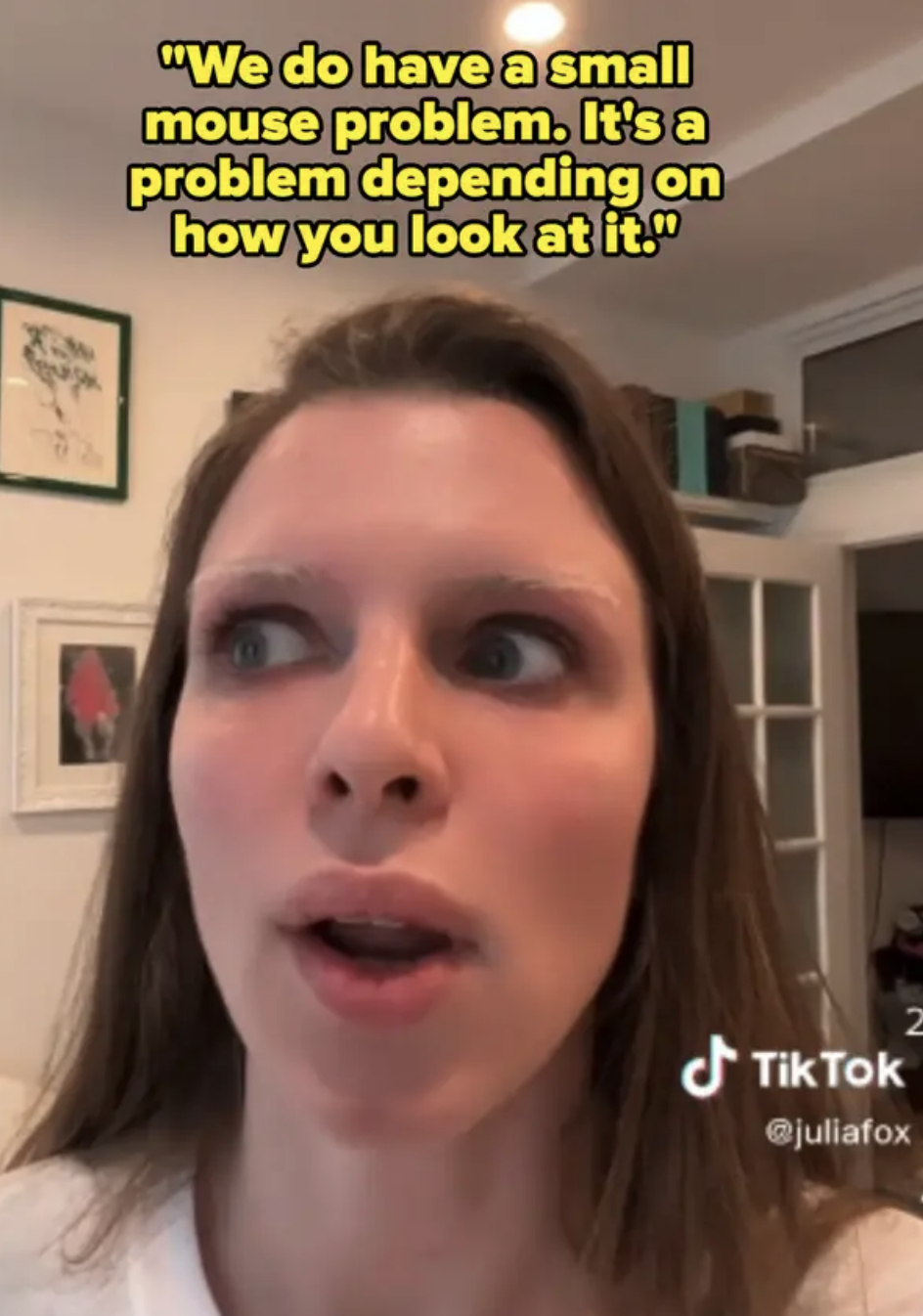 Screenshot from Julia Fox's TikTok