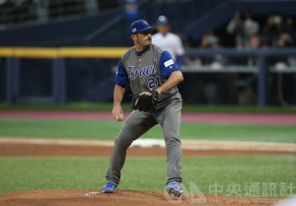 2017世界棒球經典賽（WBC）預賽A組率先開打，台灣時間6日下午5時30分，以色列派美國職業棒球大聯盟（MLB）生涯124勝投手馬奇斯（Jason Marquis）（圖）在高尺巨蛋先發，力抗地主南韓隊。(中央社)