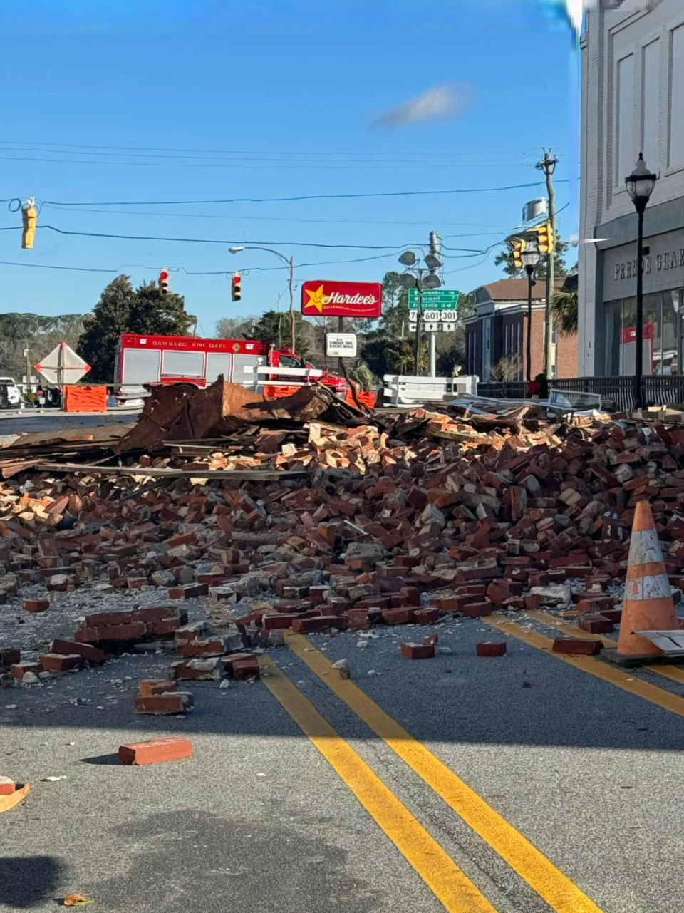 Bamberg's downtown is still closed.