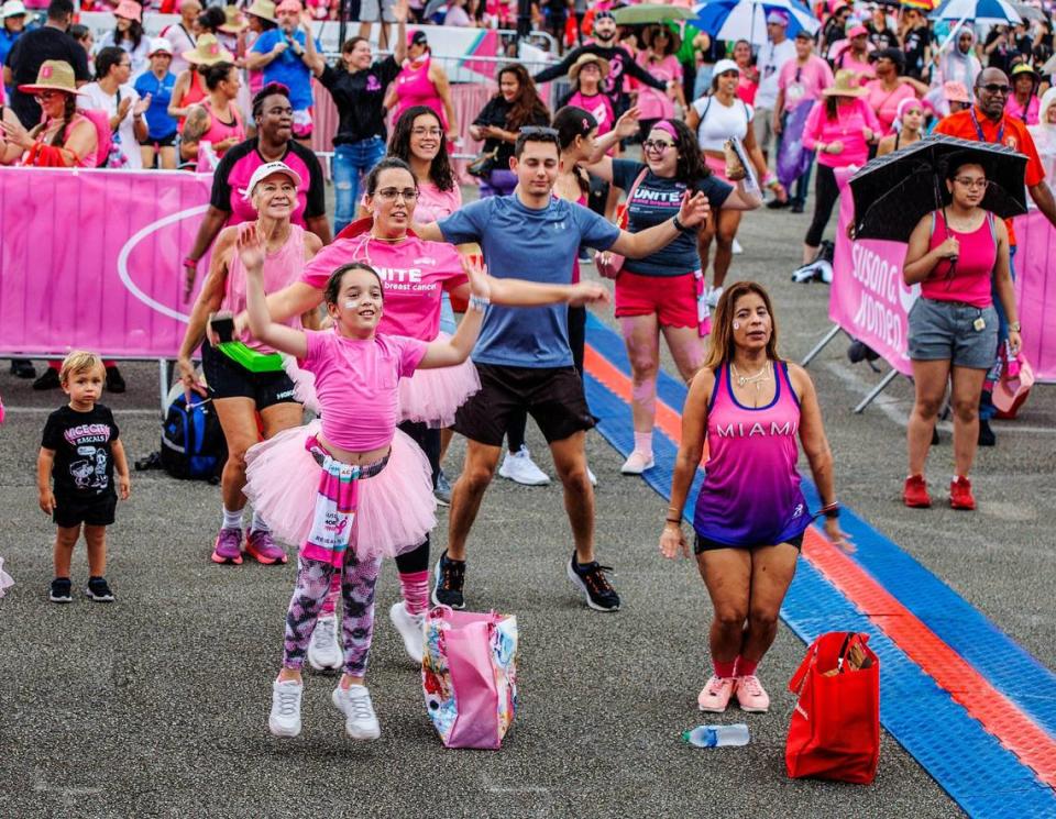 Thousands of people including families with kids, breast cancer survivors, co-survivors, individuals living with metastatic breast cancer, and others joined the 2023 Susan G. Komen Miami/Fort Lauderdale MORE THAN PINK Walk at Amelia Earhart Park in Hialeah during Breast Cancer Awareness month on Saturday, Oct. 14, 2023.