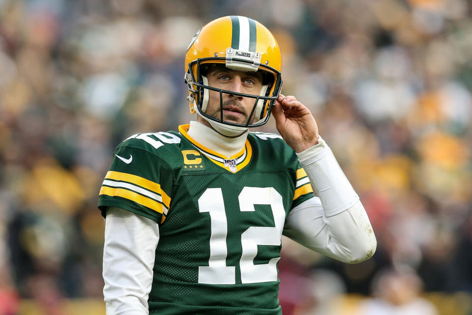 Aaron Rodgers #12 of the Green Bay Packers 