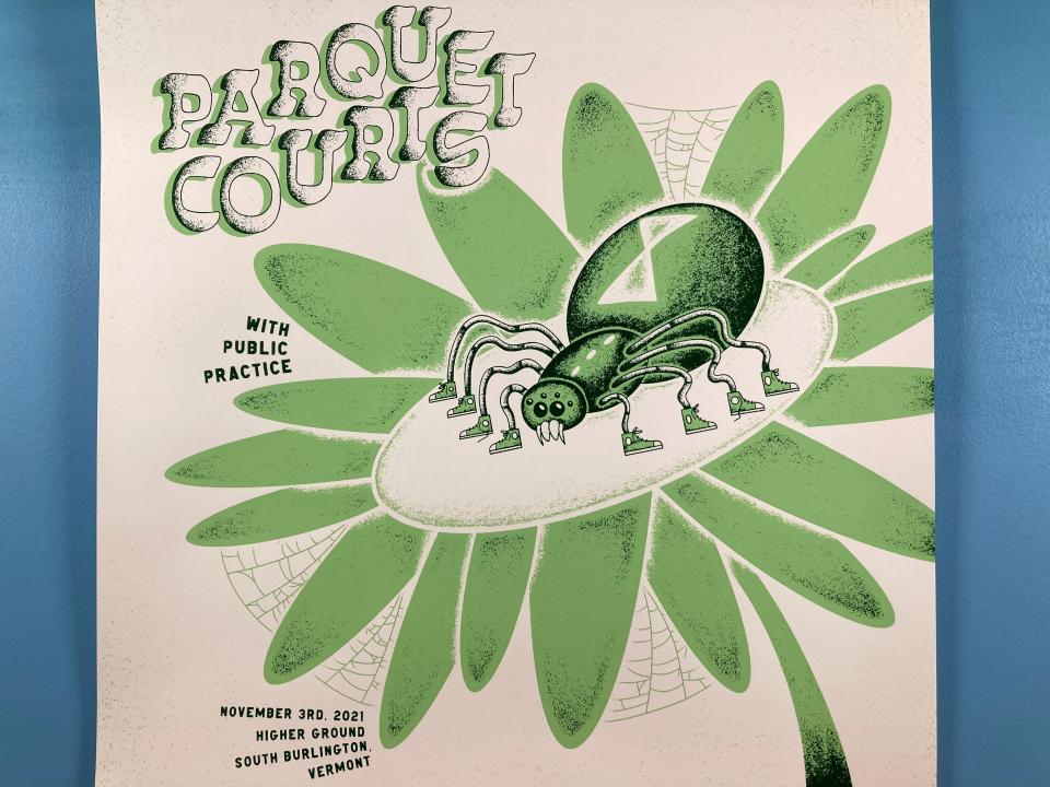 A poster from the concert by Parquet Courts at Higher Ground in South Burlington on Nov. 3, 2021.