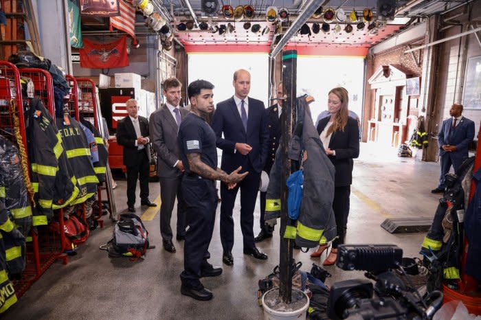 Prince William visits firefighters, holds Earthshot Prize summit in NYC