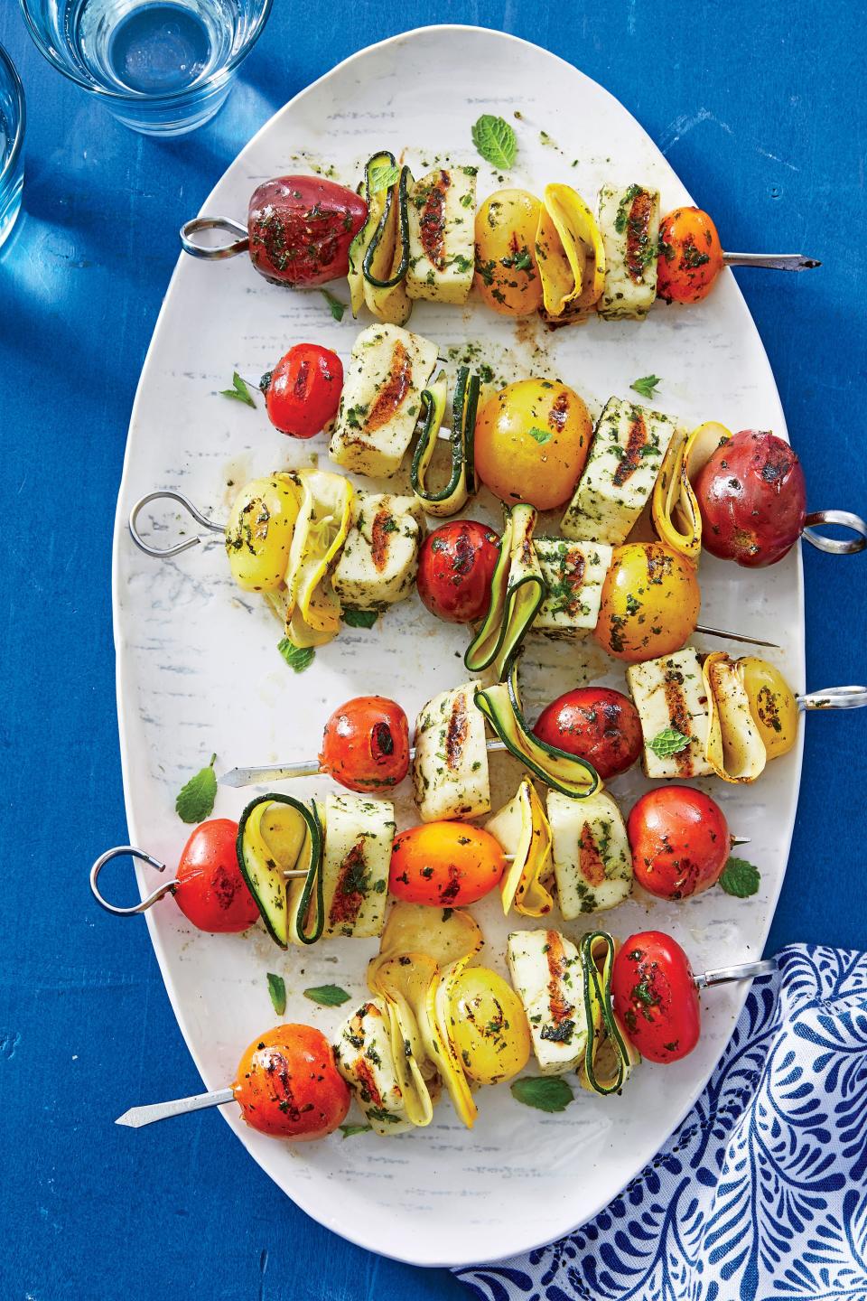 Halloumi-and-Summer Vegetable Kabobs