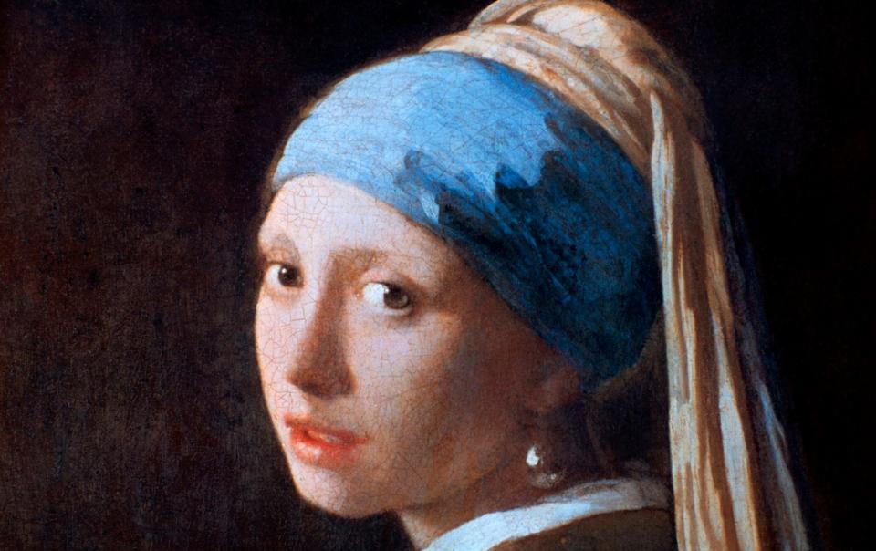 Ultramarine everywhere: Vermeer's Girl with a Pearl Earring (detail) - Art Media/Print Collector/Getty Images