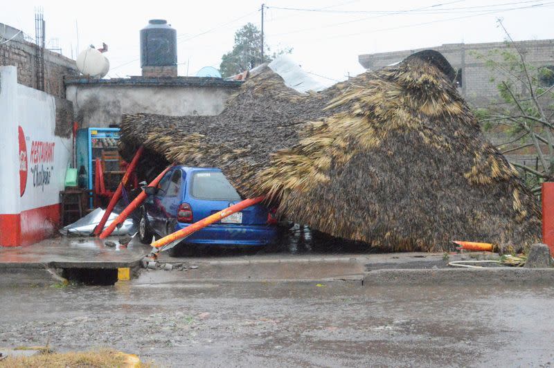 Hurricane Roslyn damage in Mexico