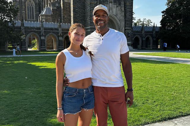 <p>Michael Strahan/instagram</p> Michael Strahan drops off his daughter at college