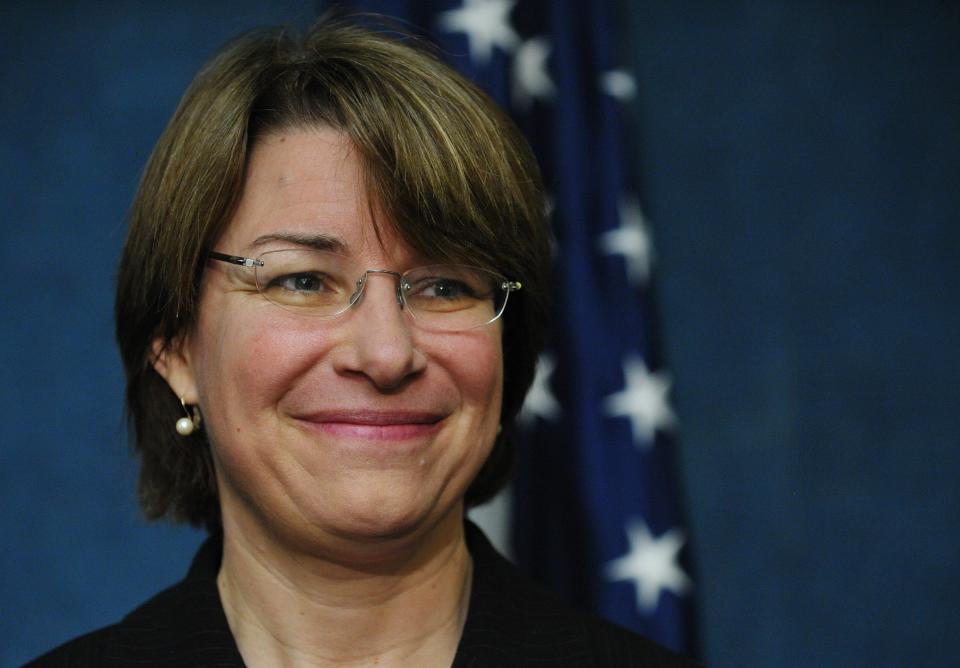 <a href="http://www.senate.gov/artandhistory/history/common/briefing/women_senators.htm"><strong>Served from:</strong></a> 2007 to present   Sen. Amy Klobuchar (D-Minn.) appears at a U.S. Travel Association press conference on May 12, 2011 (MANDEL NGAN/AFP/Getty Images) 