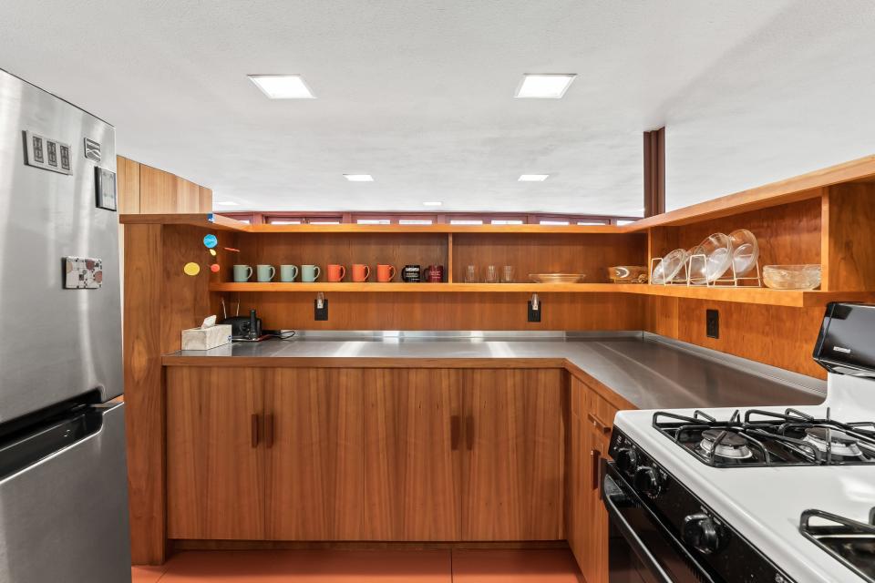 Most Usonian homes featured modest and economic kitchens.