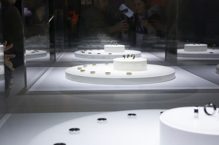 Several showcases of the Samsung Galaxy Ring at MWC 2024.