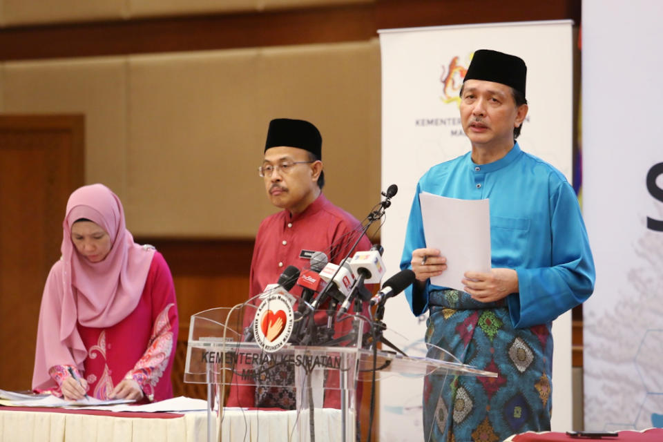 Health director-general Datuk Dr Noor Hisham Abdullah speaks during a press conference on Covid-19 in Putrajaya May 25, 2020. — Picture by Choo Choy May